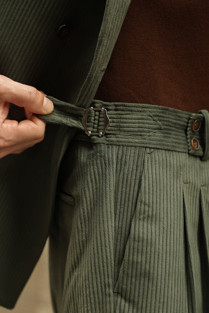 Khaki Velvet Double Breasted Suit 2-Piece VIOSSI - CB