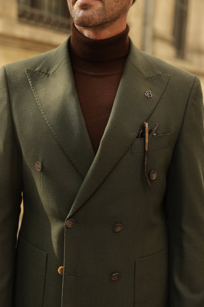 Khaki Double Breasted Suit 2-Piece VIOSSI - CB