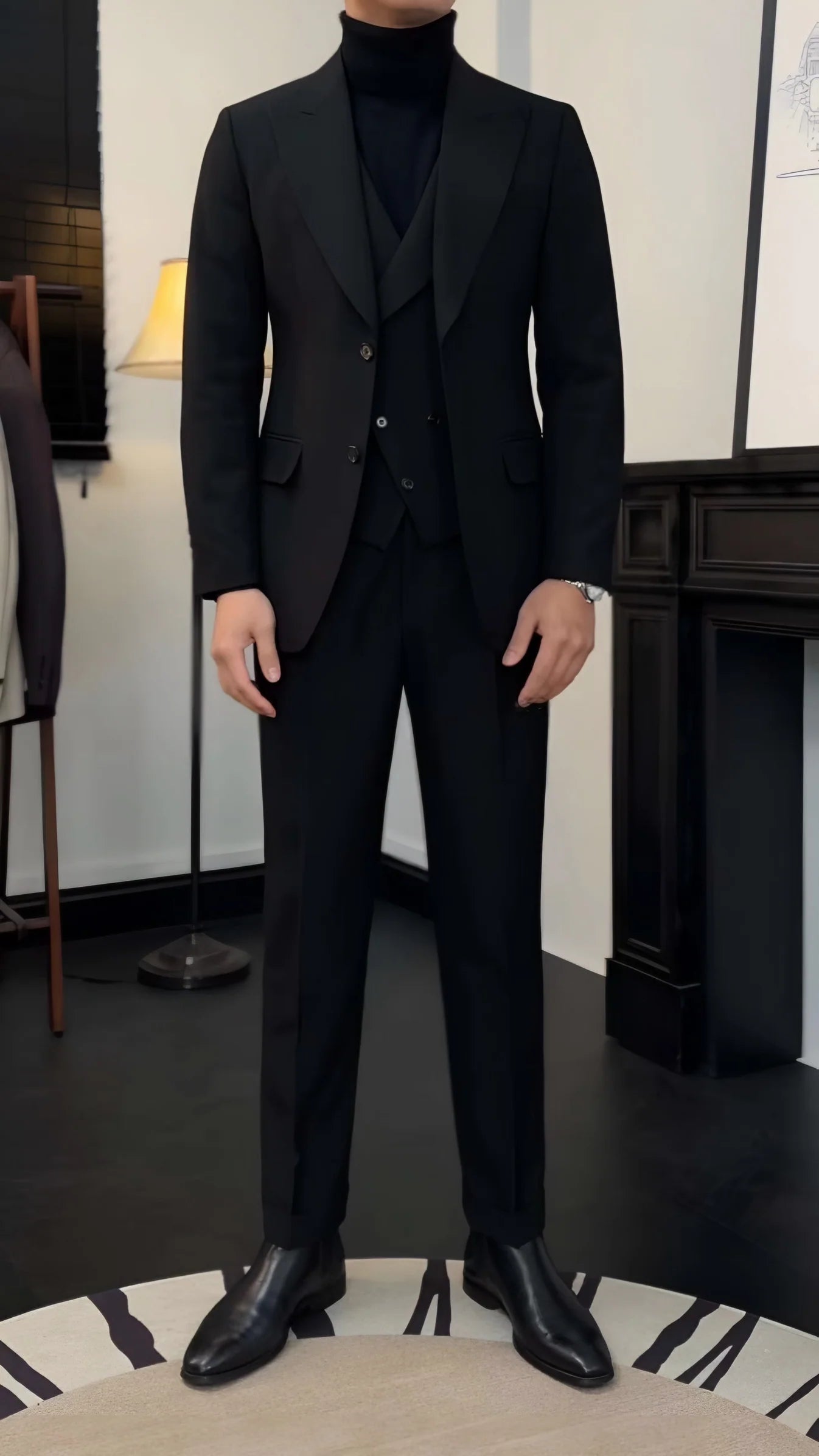Men’s Black Milano Suit