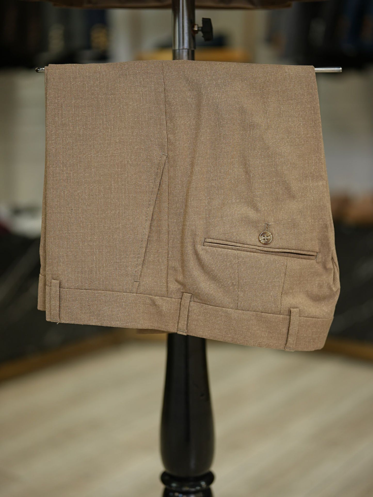 Brabion Maison Brown Slim Fit Pinstripe Suit