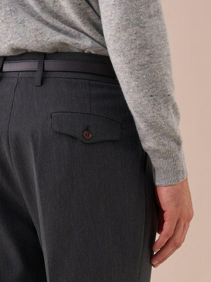 Livorno Double Pleated Belt Loop Pants - BRABION