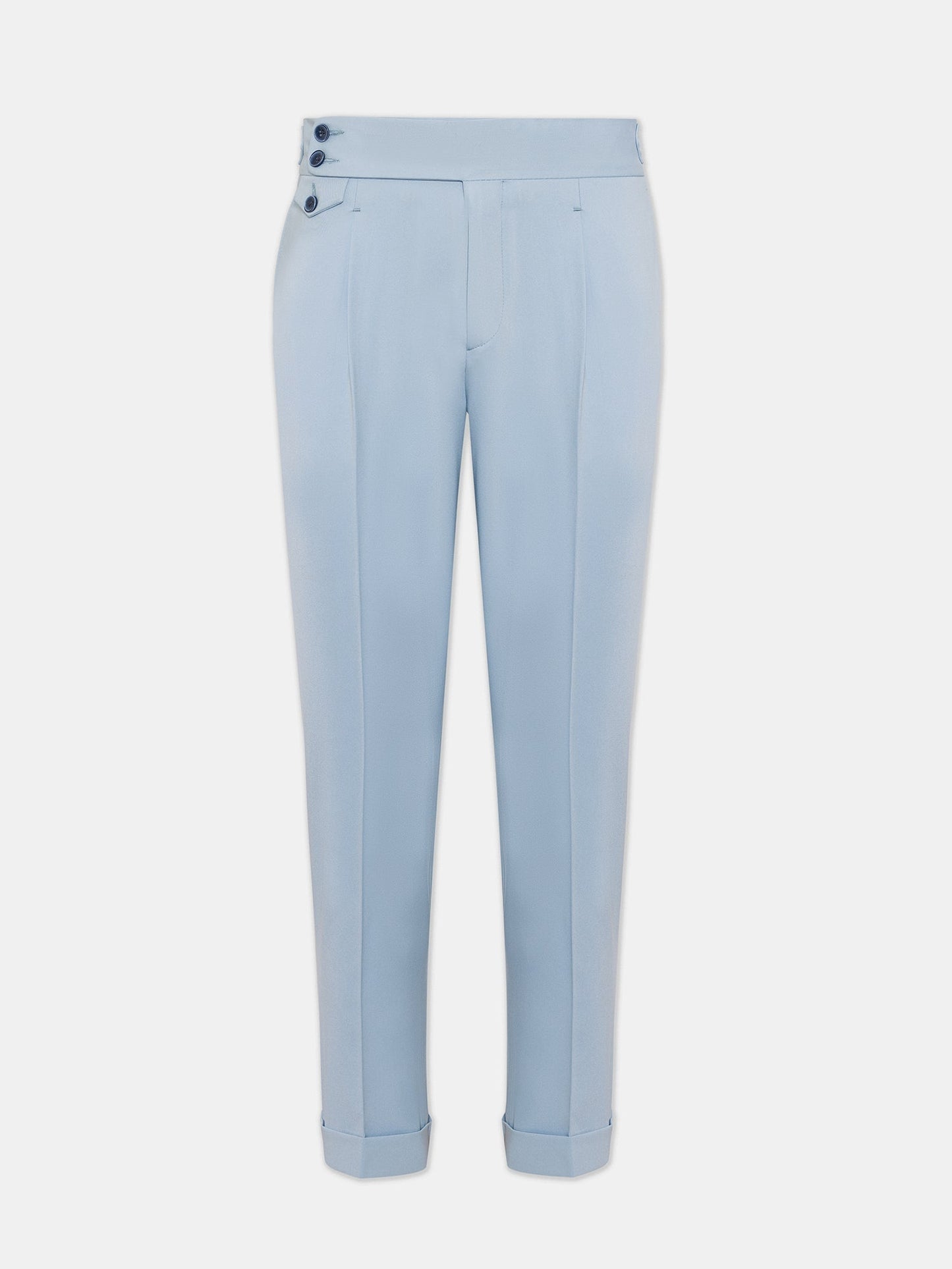 London Sky-Blue High Waist Slim-Fit Pants VIOSSI