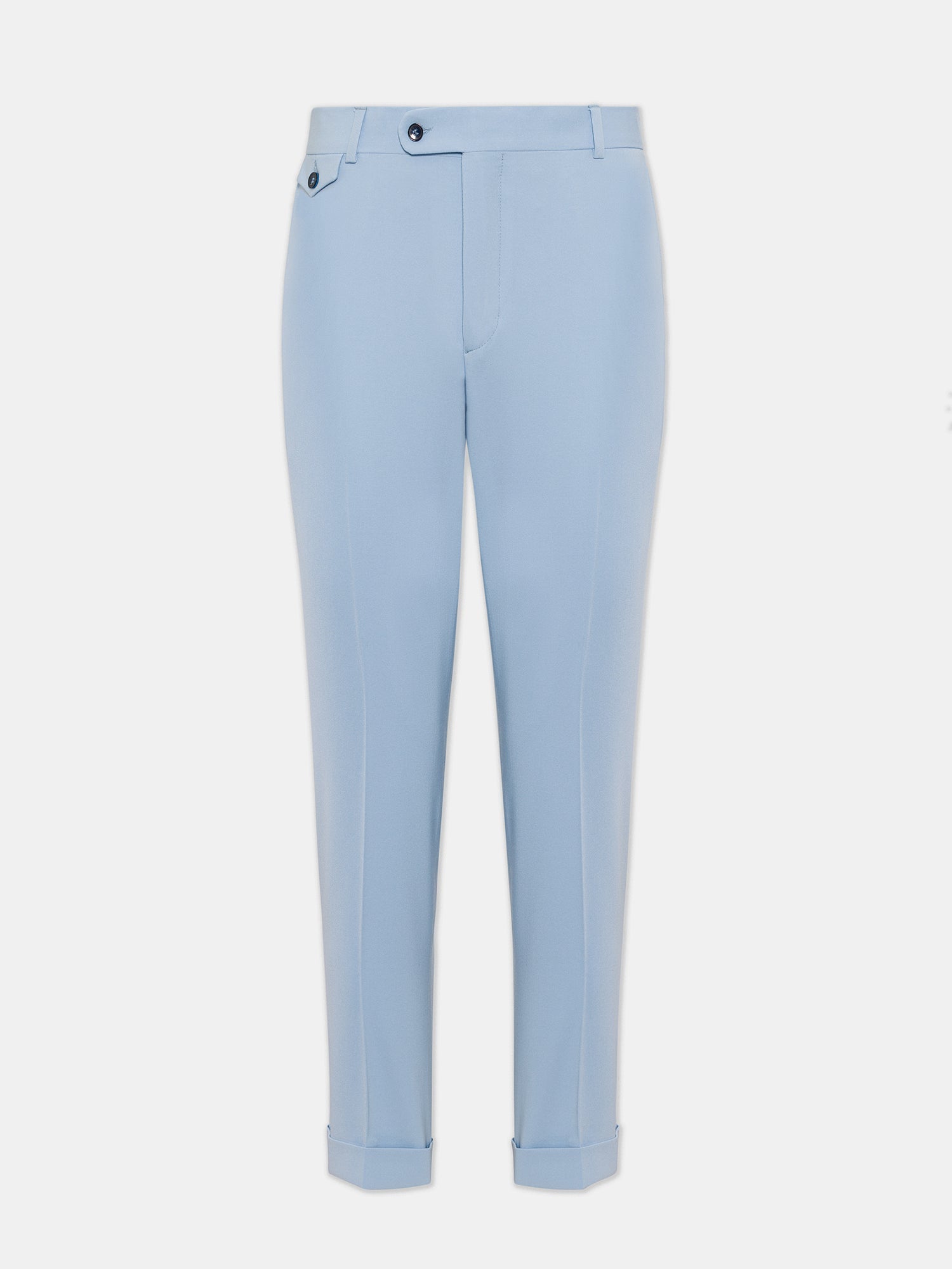 Donazi Sky-Blue High Waist Slim-Fit Pants VIOSSI