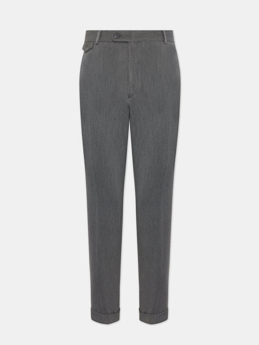 Donazi Grey High Waist Slim-Fit Pants VIOSSI