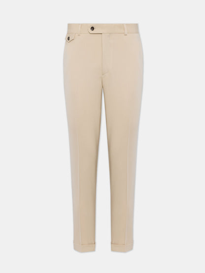 Donazi Beige High Waist Slim-Fit Pants VIOSSI