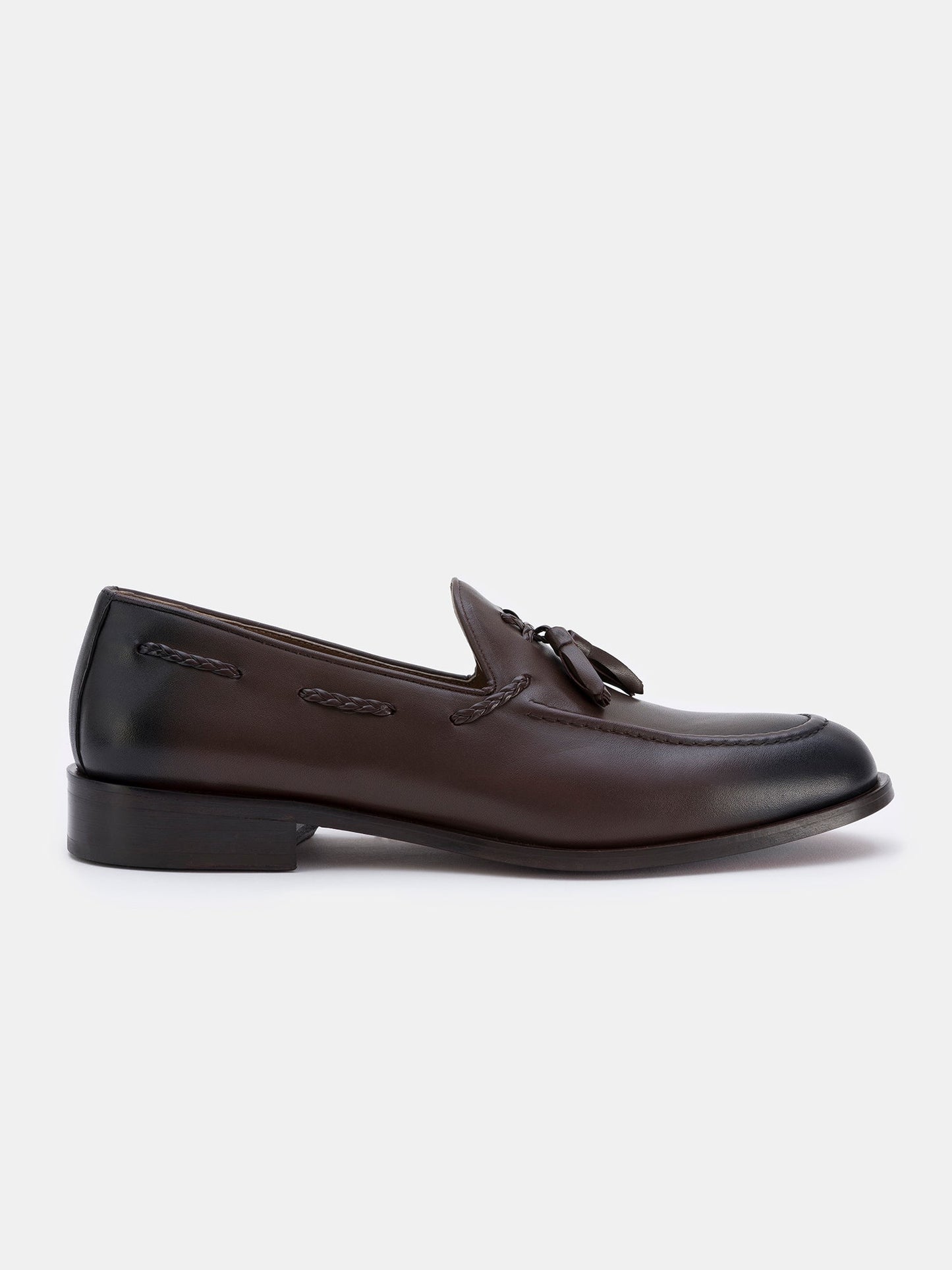 Brown Leather Tasselled Loafers VIOSSI