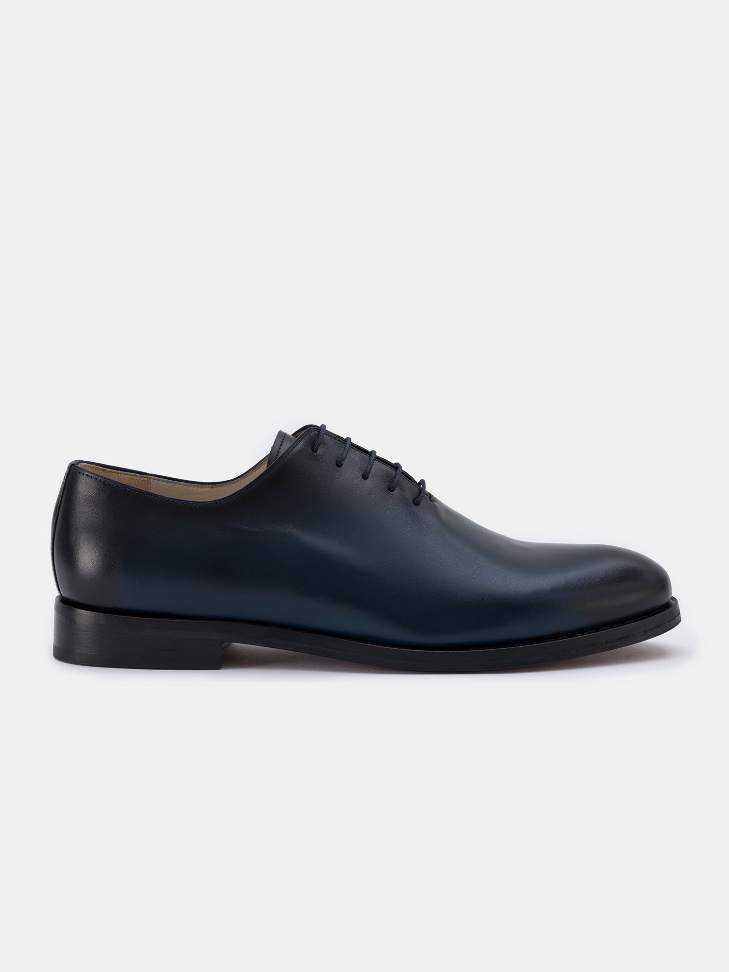 Navy Burnished Leather Oxford VIOSSI