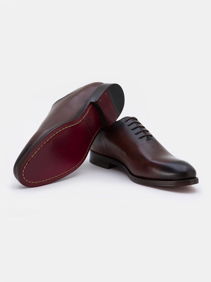 Brown Burnished Leather Oxford VIOSSI