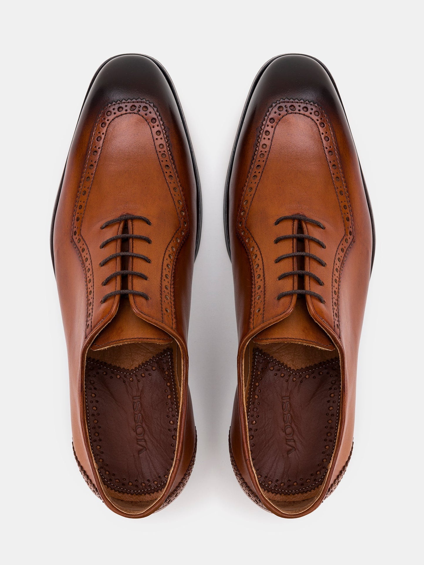 Brown Leather Wingtip Oxford VIOSSI