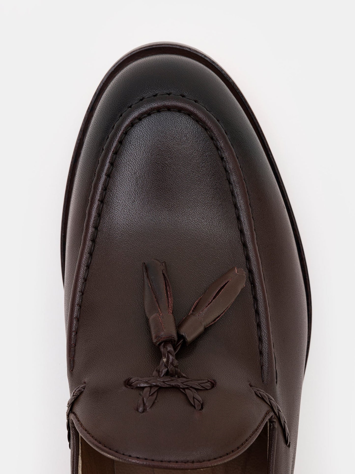 Brown Leather Tasselled Loafers VIOSSI