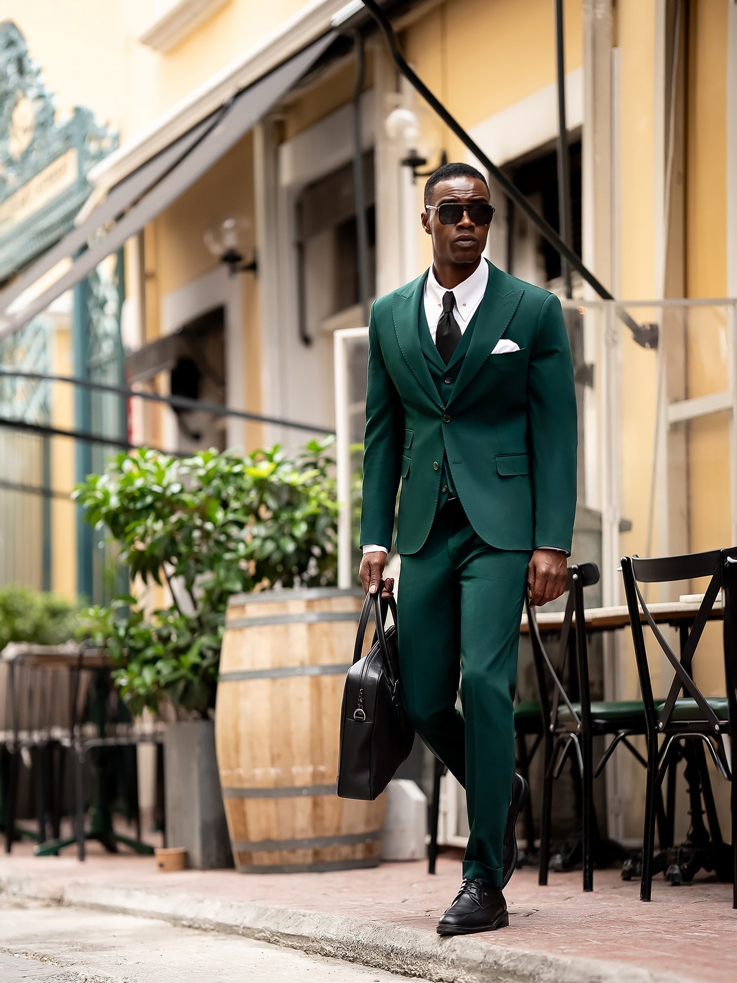 Green Slim-Fit Suit 3-Piece VIOSSI