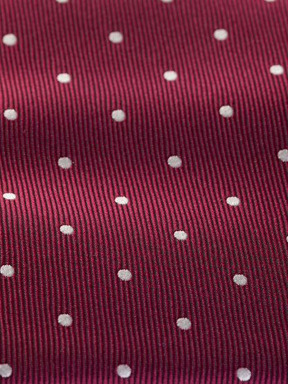 Bordeaux Polka-Dot Tie 9cm