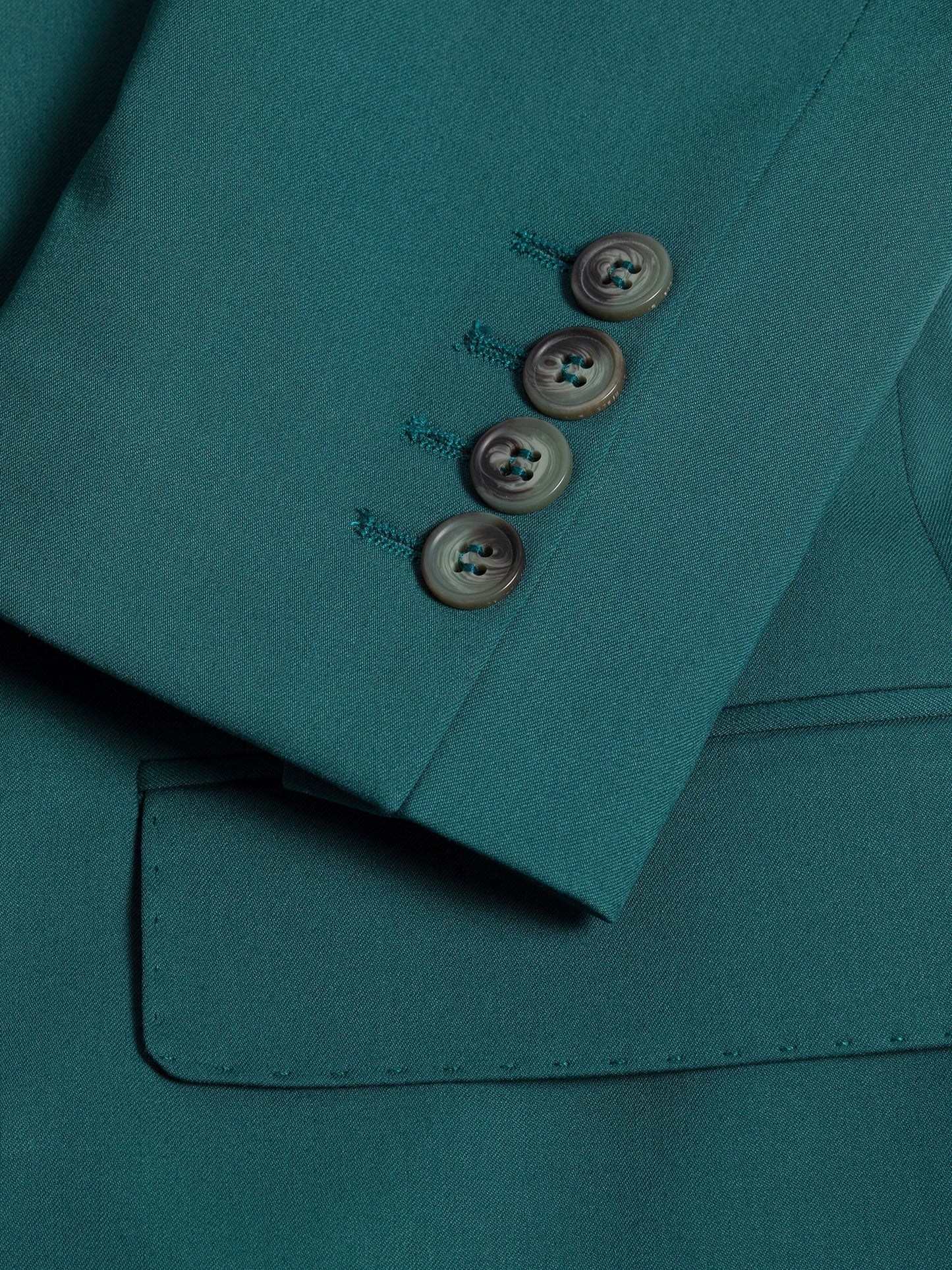 Green Modern-Fit Suit 3-Piece VIOSSI