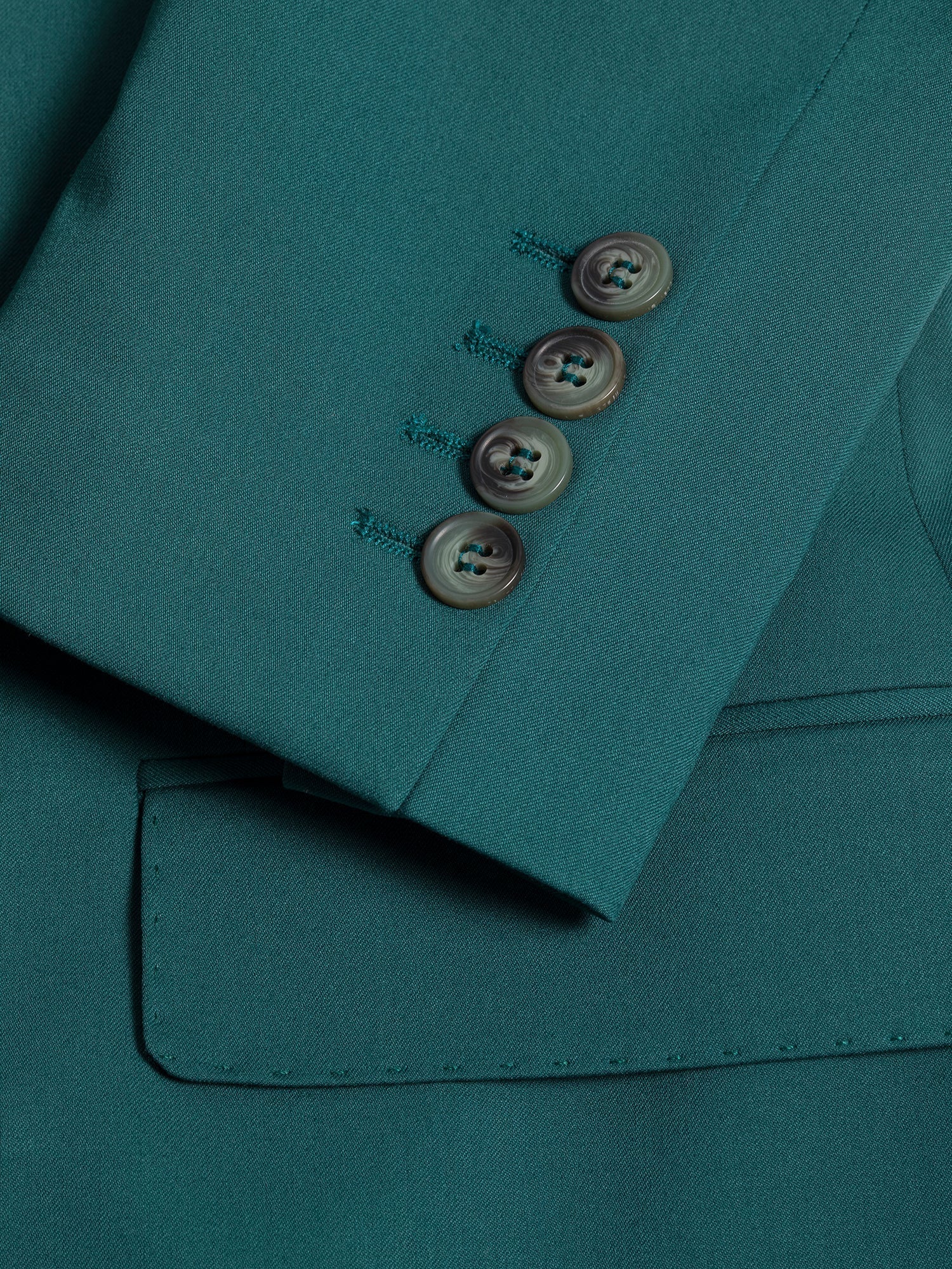 Green Modern-Fit Suit 3-Piece VIOSSI