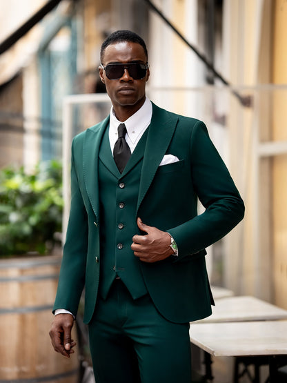 Green Slim-Fit Suit 3-Piece VIOSSI