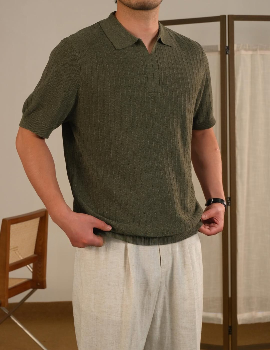 Napoli Linen Knitted Polo