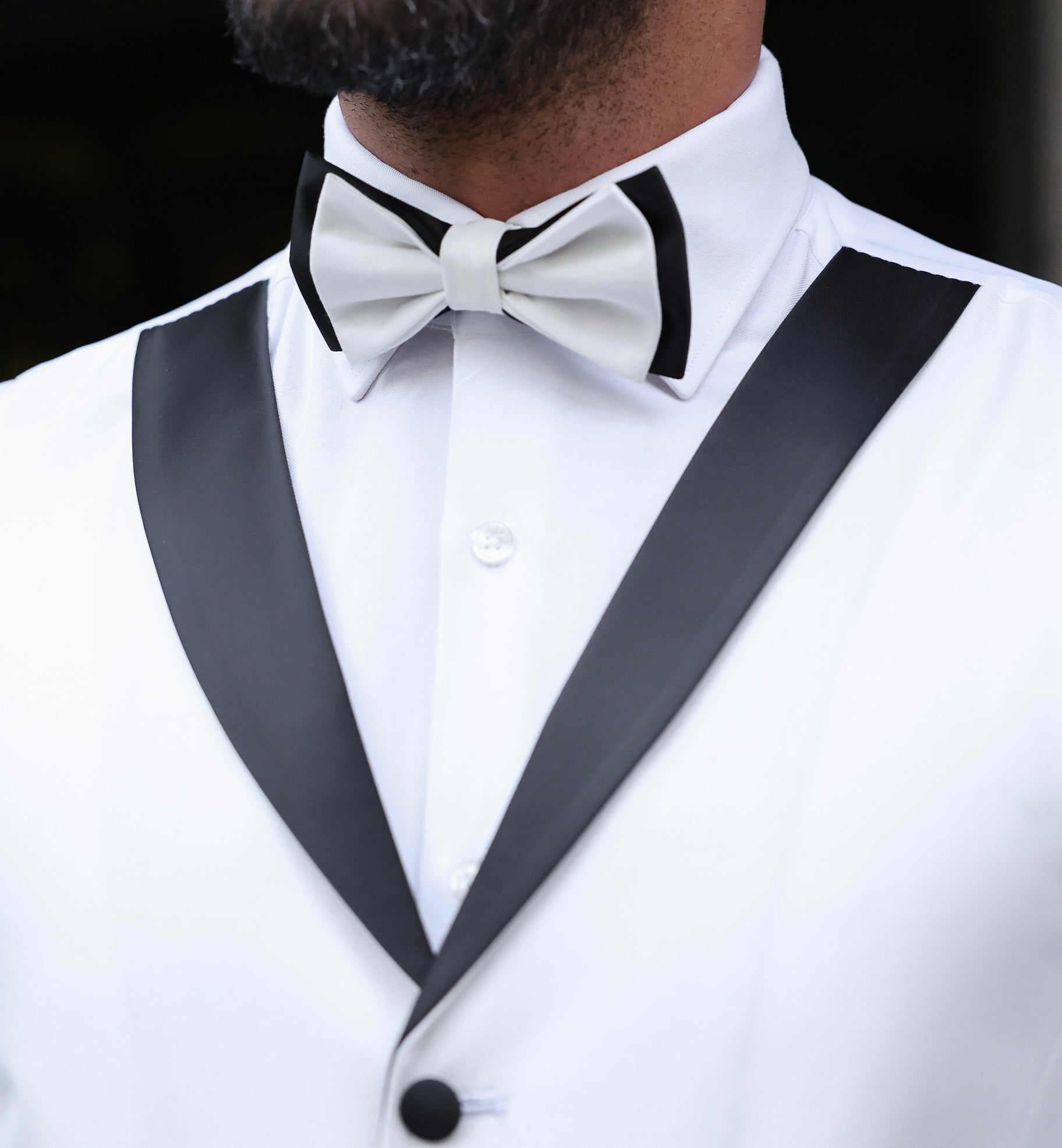 White Slim-Fit Tuxedo 3-Piece - BRABION