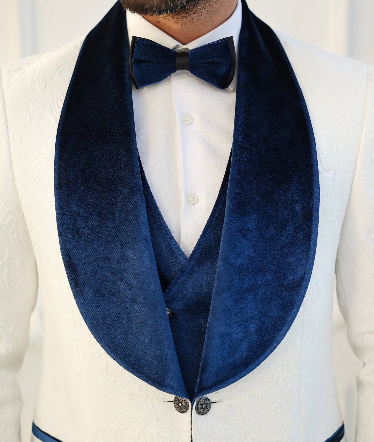 White Slim-Fit Tuxedo 3-Piece