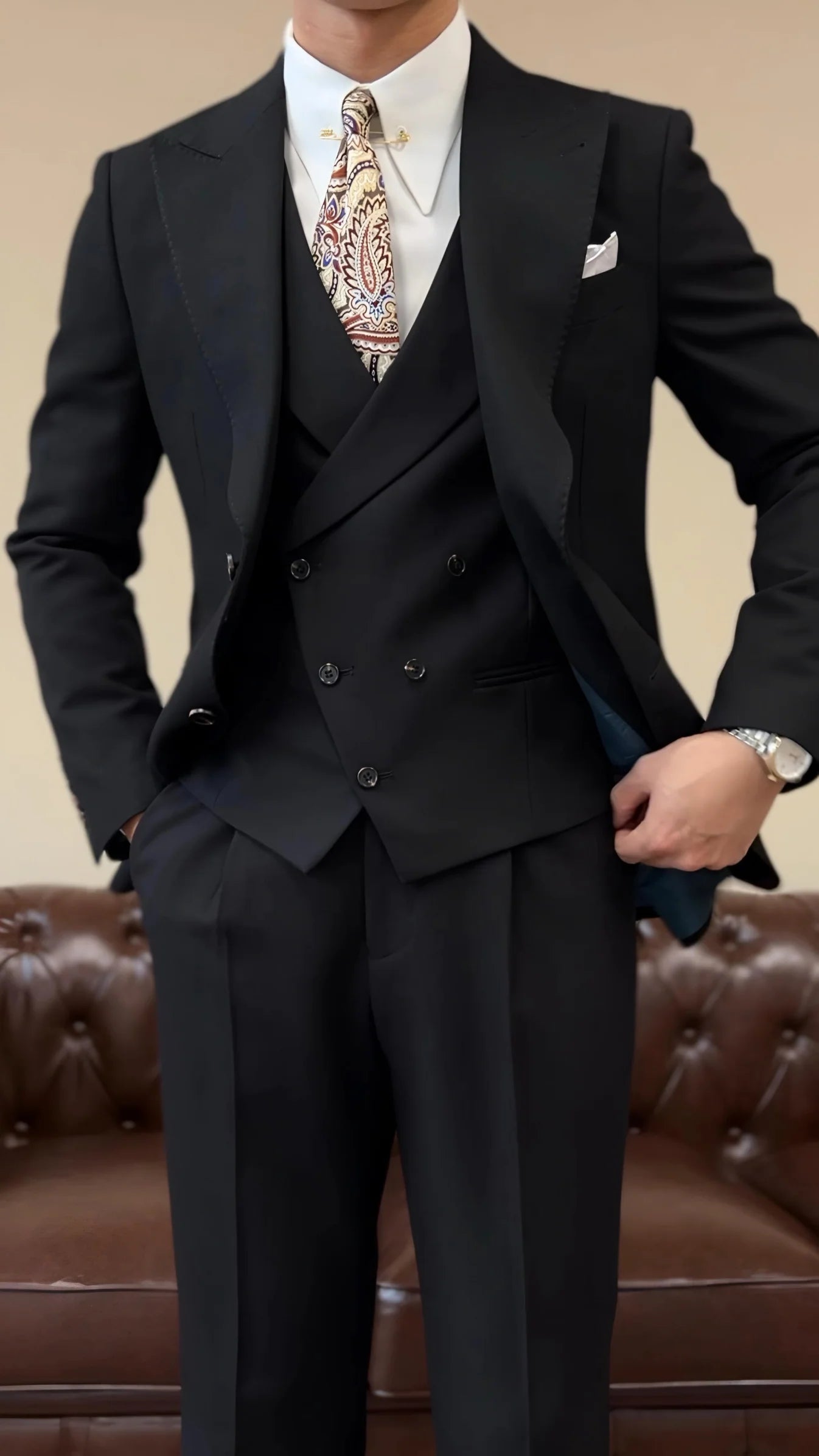 Men’s Black Milano Suit