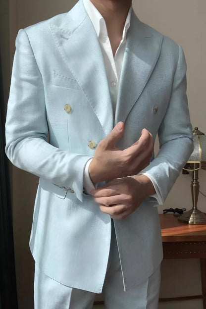 Men’s Mykonos Mist Double-Breasted Suit