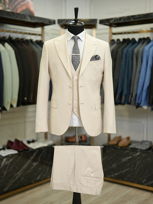 Brabion Maison Light Beige Slim Fit Suit