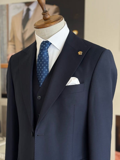 Navy Slim-Fit Suit 3-Piece VIOSSI - CB