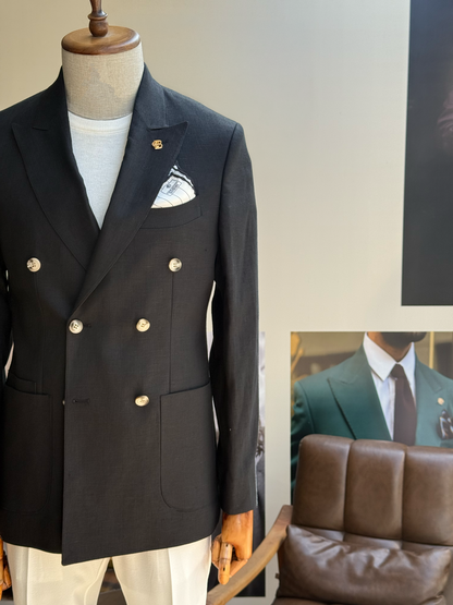 Black Double Breasted Blazer VIOSSI - CB