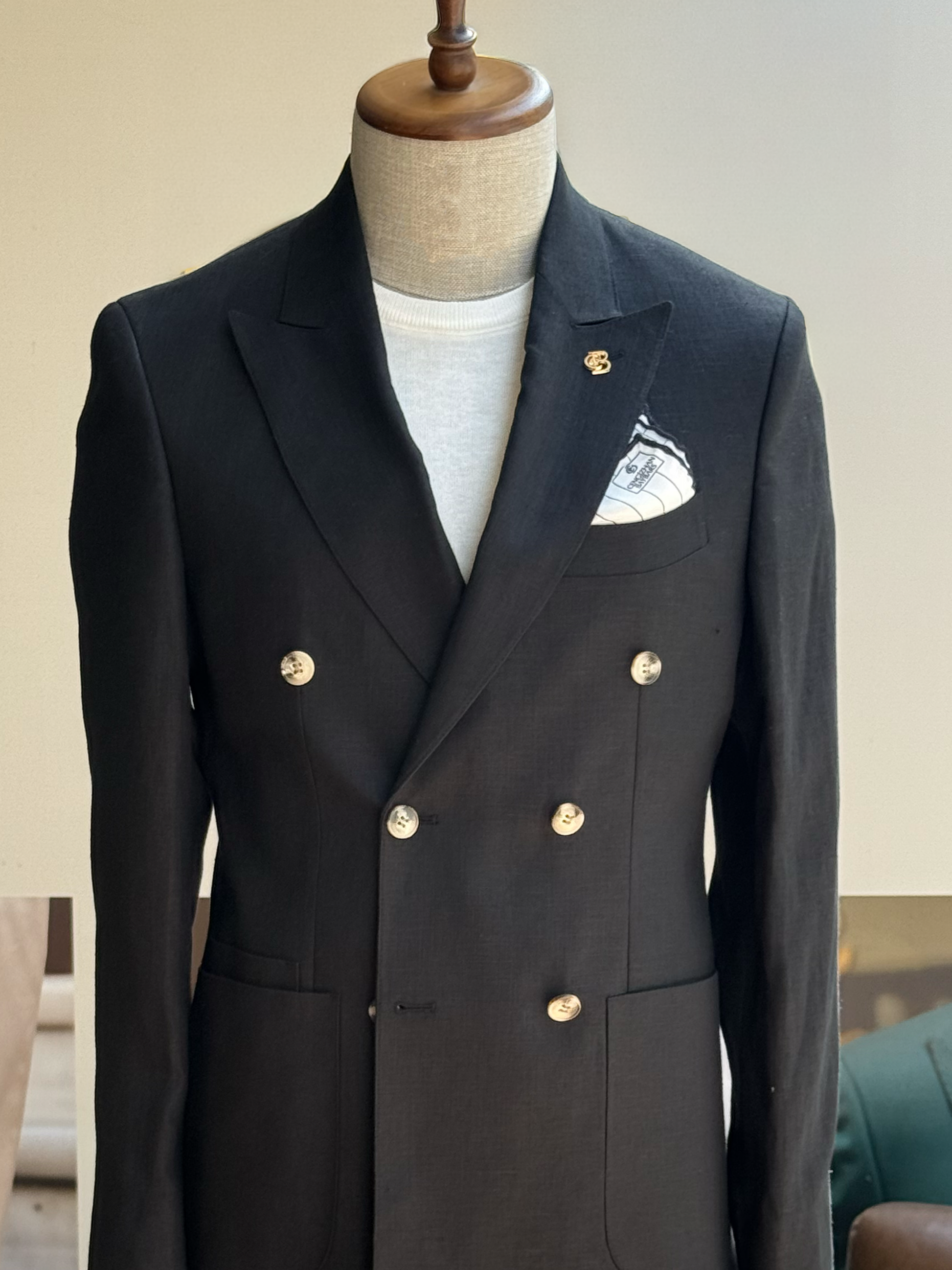 Black Double Breasted Blazer VIOSSI - CB