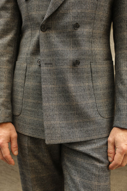 Grey Plaid Double Breasted Suit 2-Piece VIOSSI - CB