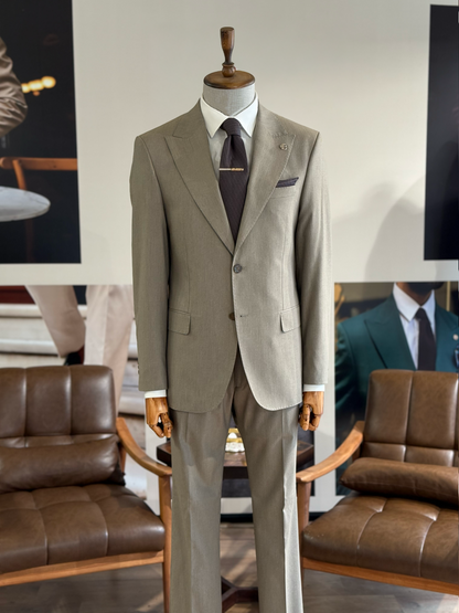 Beige Slim-Fit Suit 2-Piece VIOSSI - CB