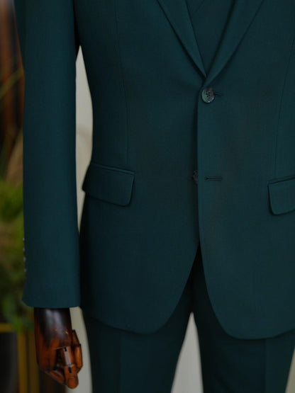 Brabion Aston Green Slim Fit 3 Piece Suit