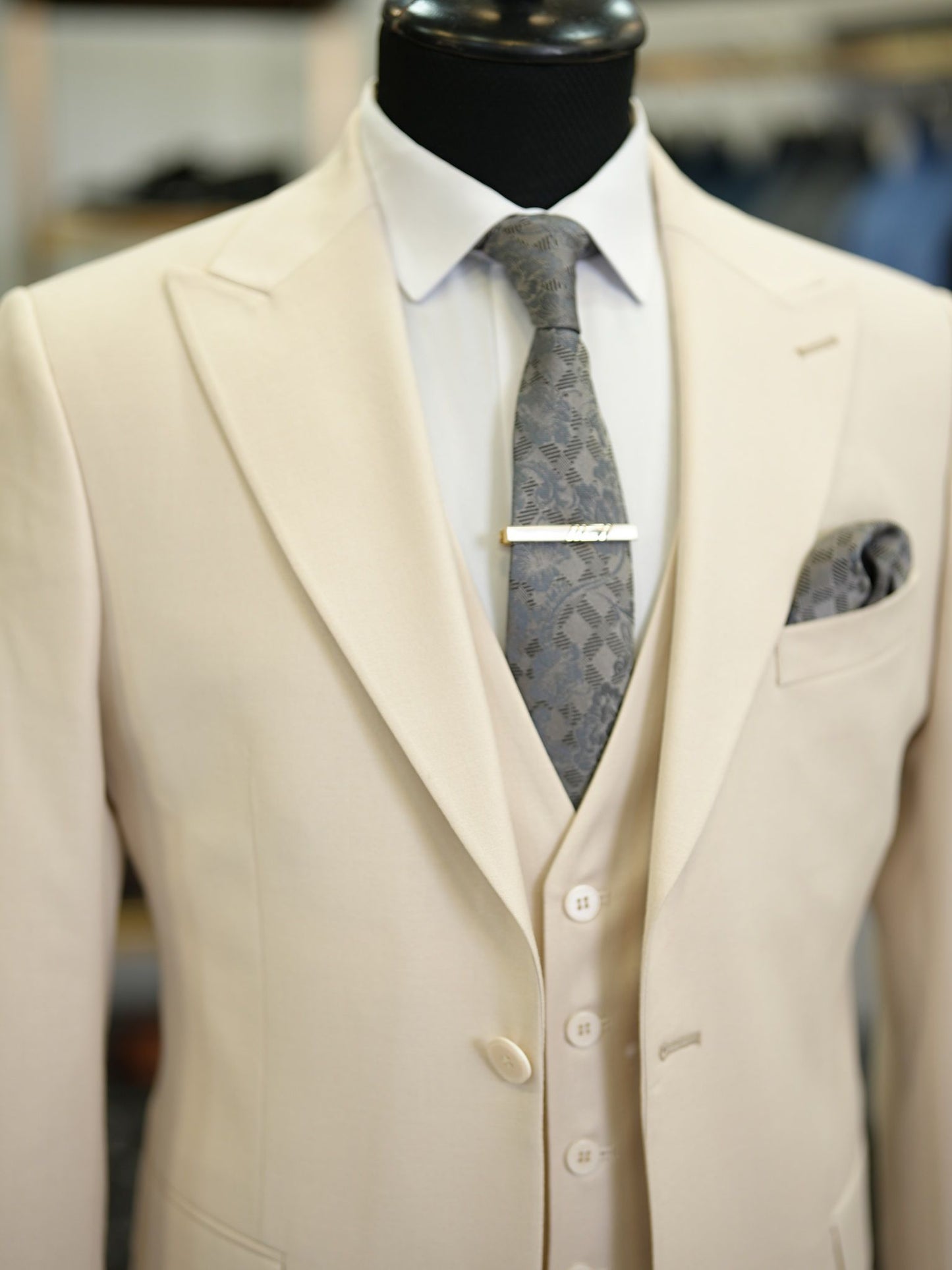 Brabion Maison Light Beige Slim Fit Suit