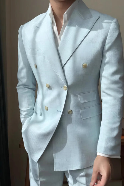 Men’s Mykonos Mist Double-Breasted Suit