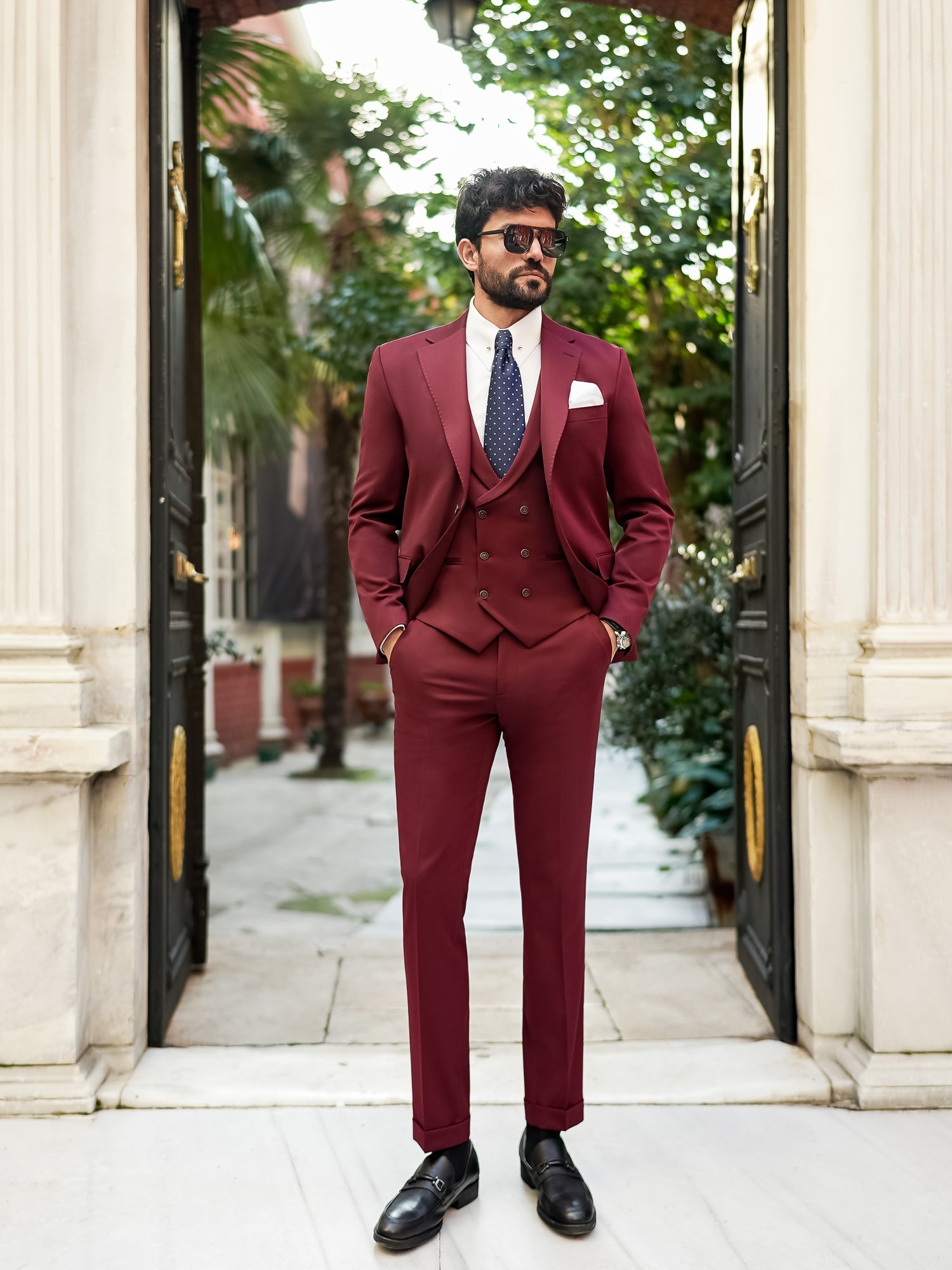 Bordeaux Slim-Fit Suit 3-Piece VIOSSI