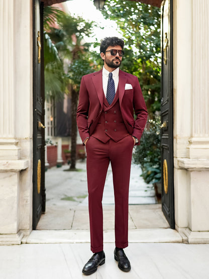 Bordeaux Slim-Fit Suit 3-Piece VIOSSI