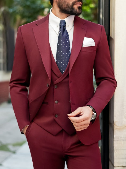 Bordeaux Slim-Fit Suit 3-Piece VIOSSI