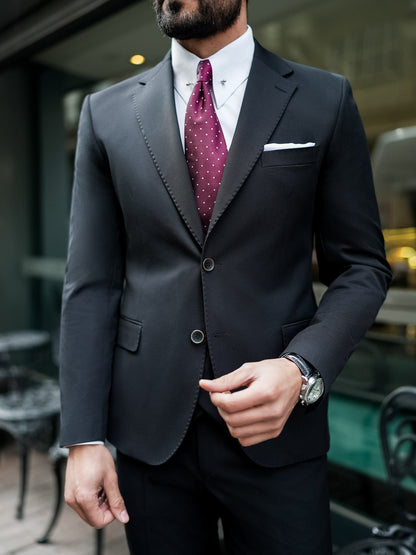 Black Slim-Fit Suit 3-Piece VIOSSI