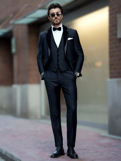 Black Slim-Fit Tuxedo 3-Piece