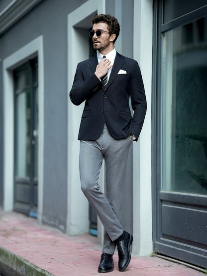 Black Single Breasted Blazer - BRABION