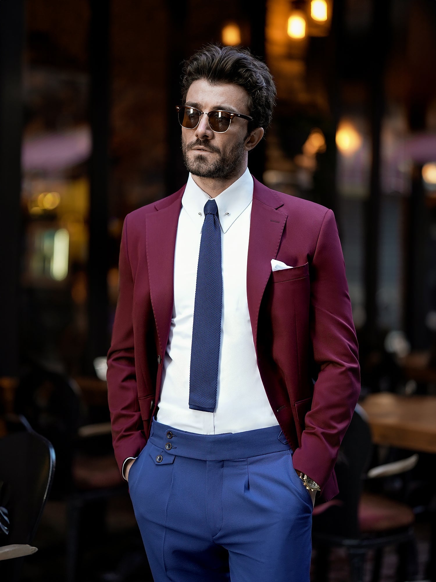 Bordeaux Single Breasted Blazer - BRABION