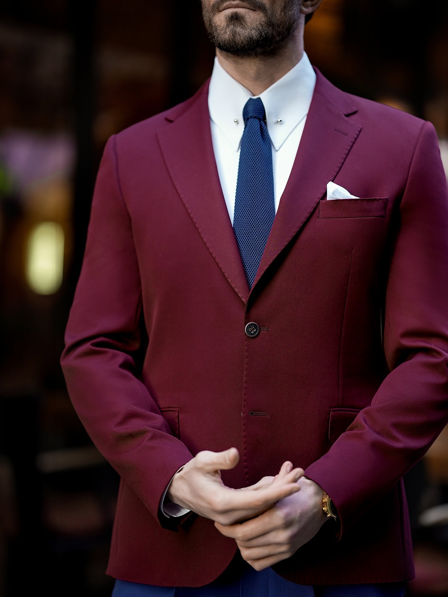 Bordeaux Single Breasted Blazer - BRABION