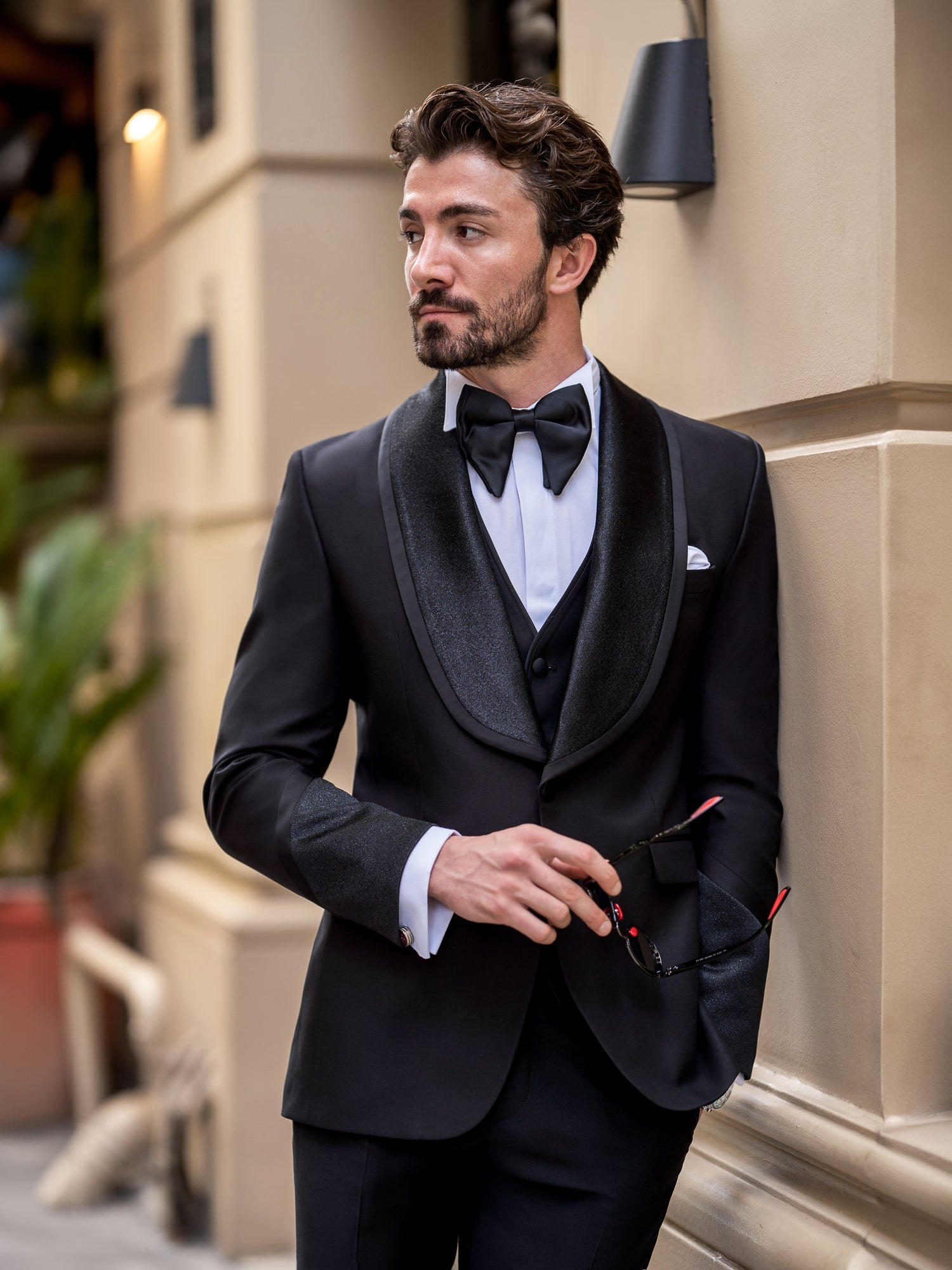 Black Slim-Fit Tuxedo 3-Piece - BRABION