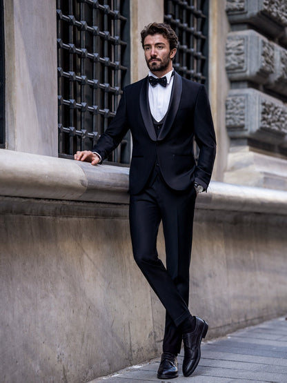 Black Slim-Fit Tuxedo 3-Piece
