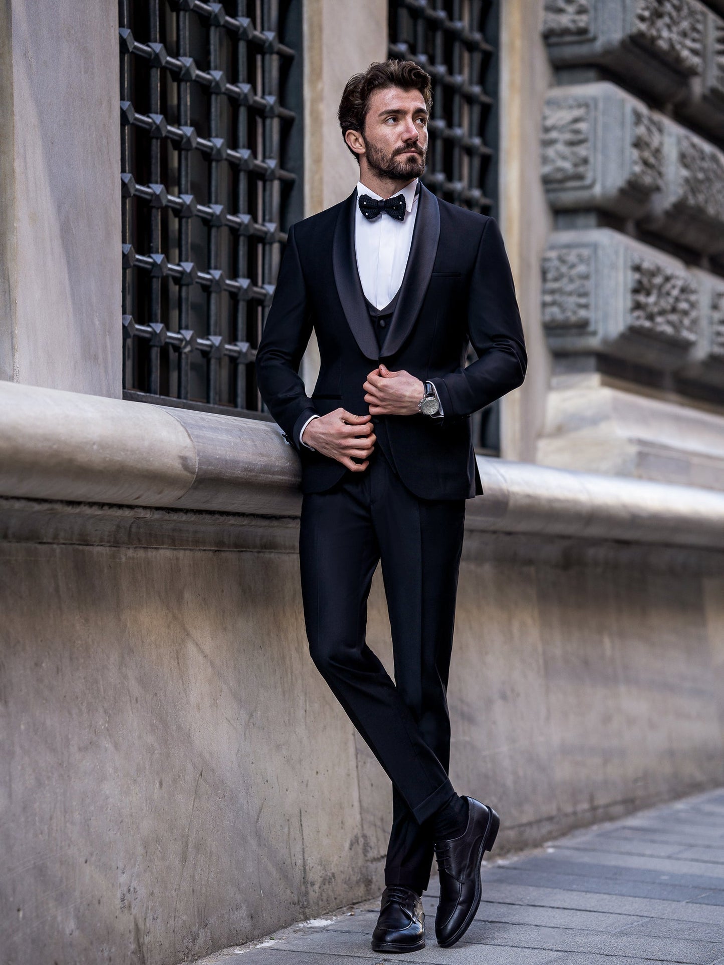Black Slim-Fit Tuxedo 3-Piece