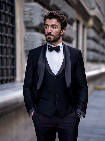 Black Slim-Fit Tuxedo 3-Piece
