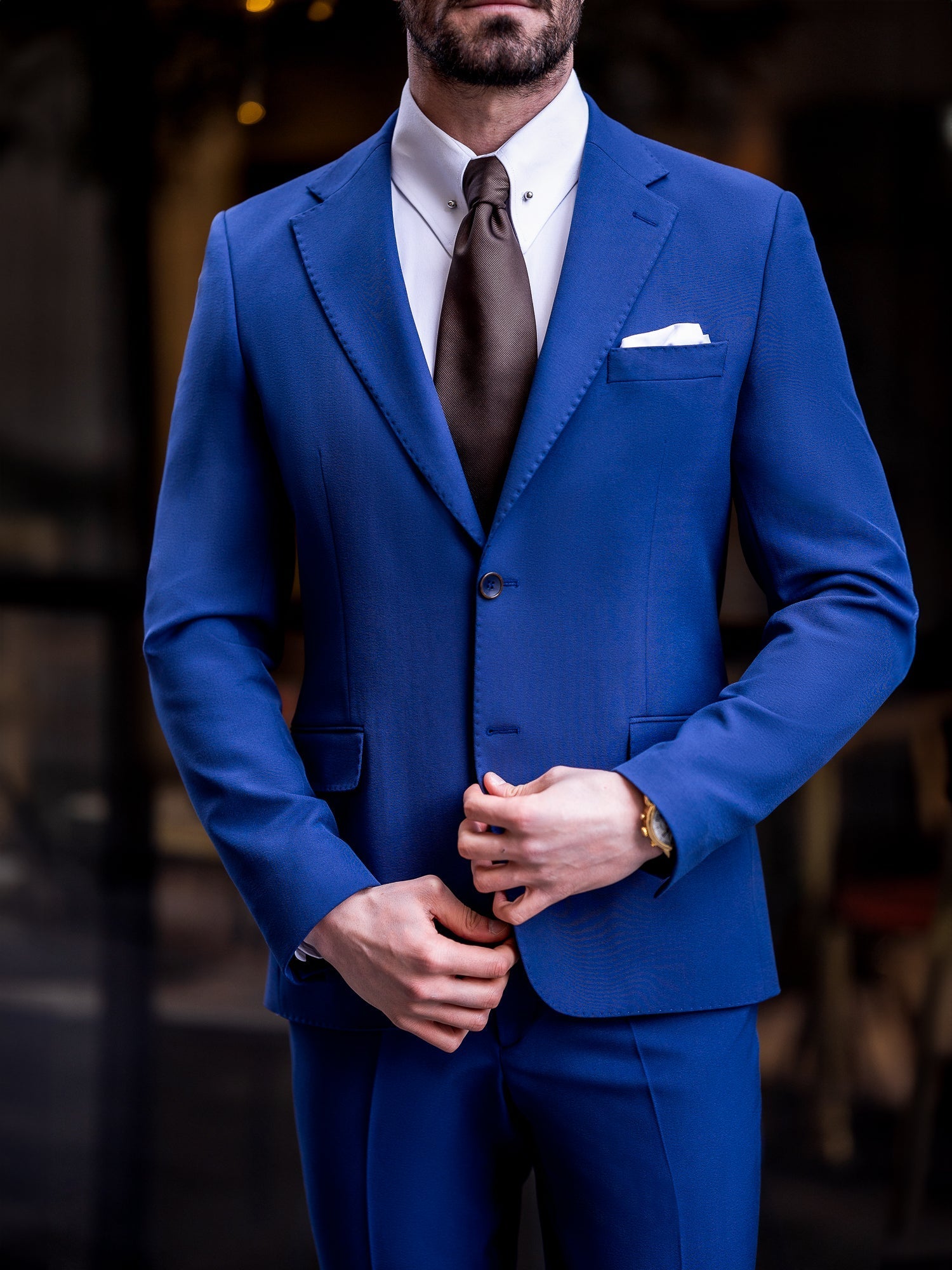 Navy Slim-Fit Suit 3-Piece VIOSSI