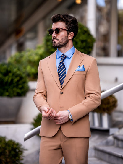 Camel Slim-Fit Suit 3-Piece VIOSSI
