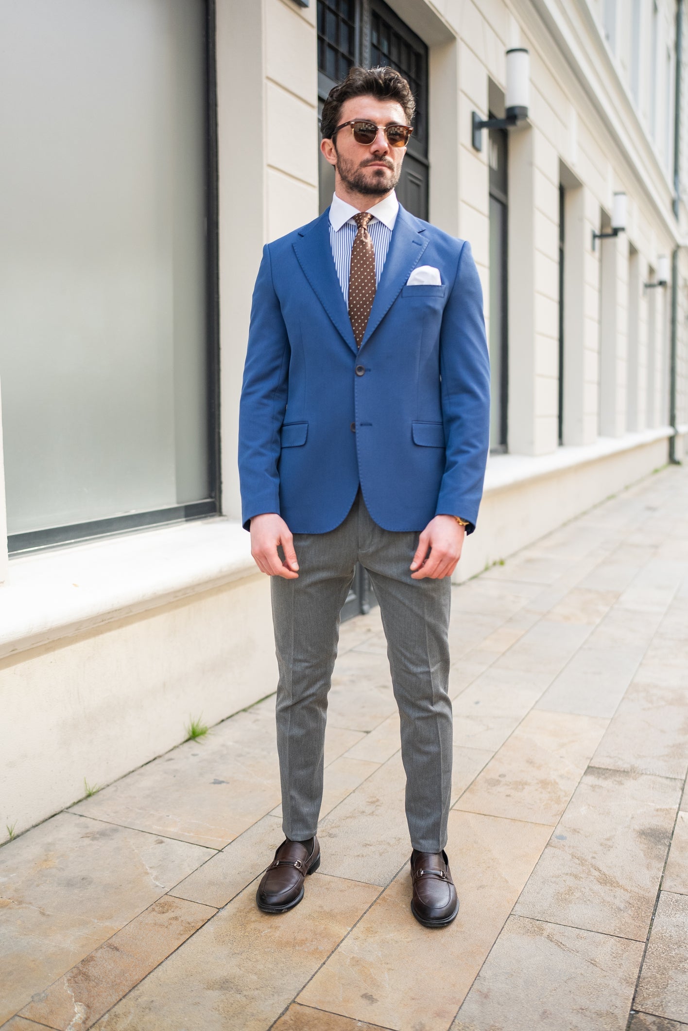 Navy Single Breasted Blazer - BRABION