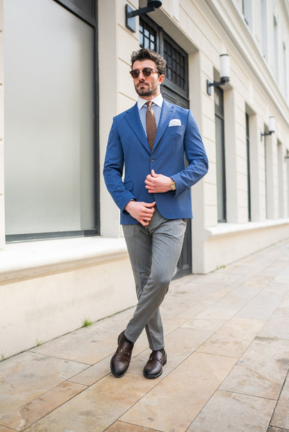 Navy Single Breasted Blazer - BRABION