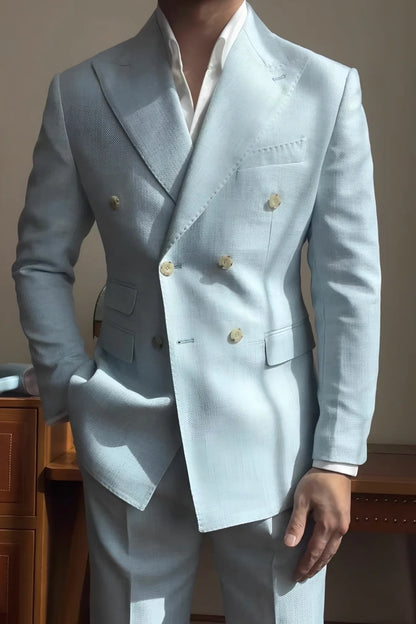 Men’s Mykonos Mist Double-Breasted Suit